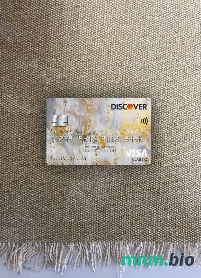 USA Discover bank visa classic card wygląd fotograficzny skan PSD + zdjęcie